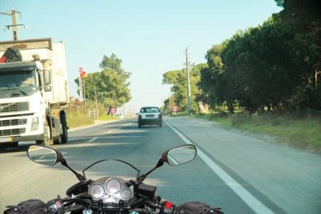 When meeting a large vehicle, I should pay particular attention to: